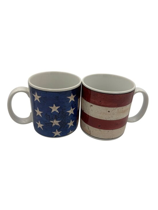 Warren Kimble Other - Warren Kimble Colonial  American Flag Mugs Set Of 2 Microwave/Dishwasher Safe